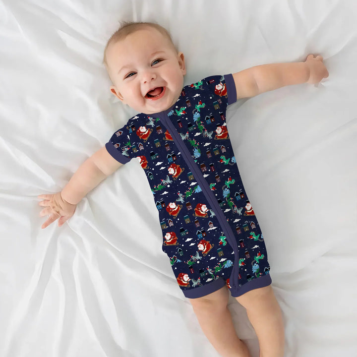 Dinosaurs Santa's sleigh Shorty Zippy