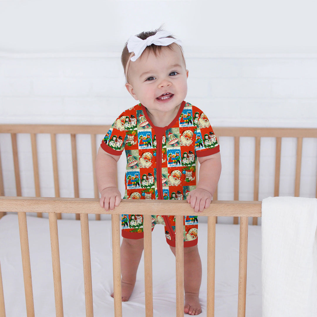 Vintage Holiday Joy Shorty Zippy