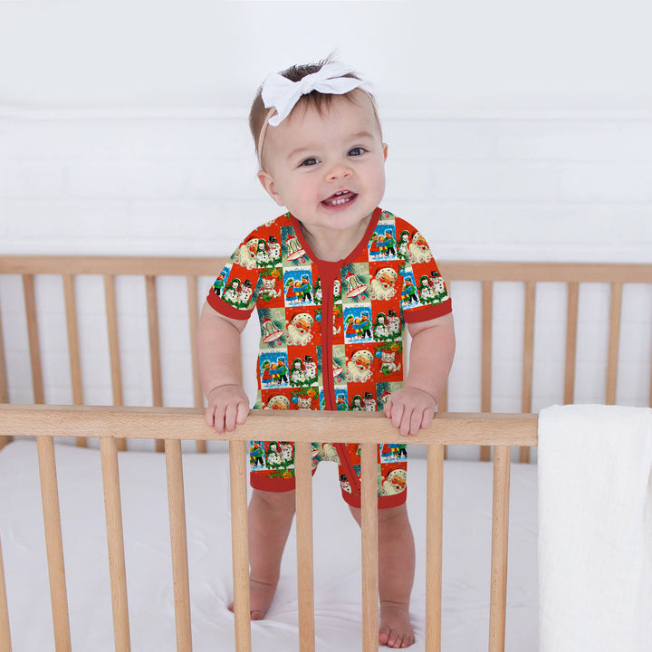Vintage Holiday Joy Shorty Zippy