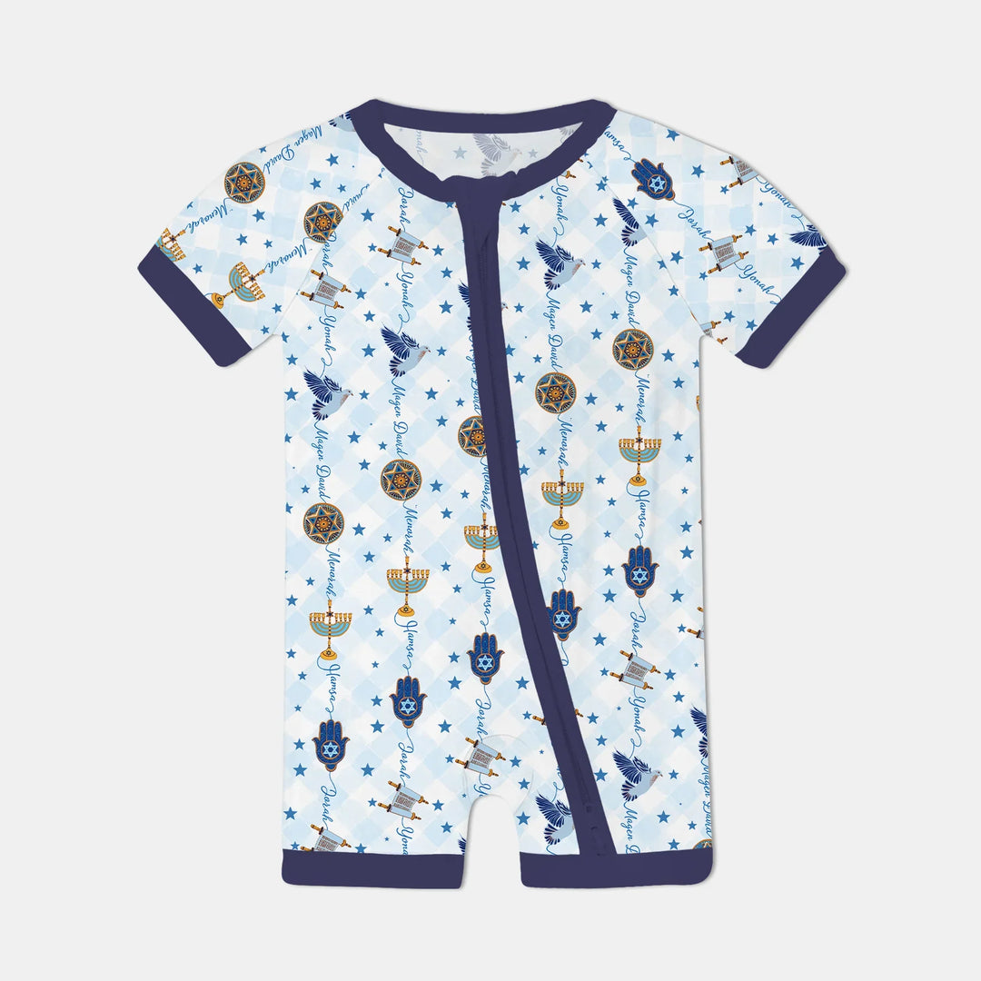 Hanukkah Festival Matching Family Shorty Zippy