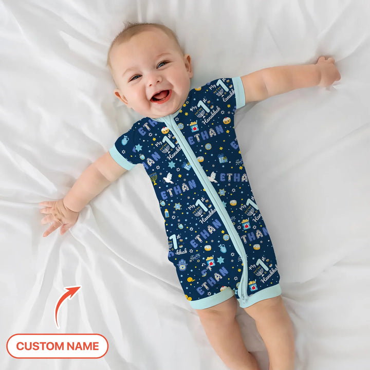 My First Hunukkah Custom Name Shorty Zippy