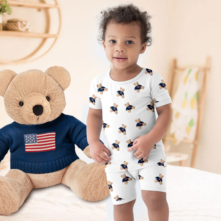 USA Pride Teddy Bear Bamboo Pajama for Baby