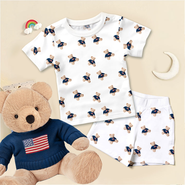 USA Pride Teddy Bear Bamboo Pajama for Baby