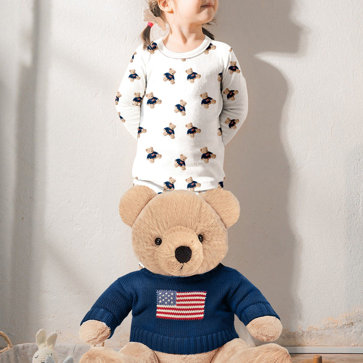 USA Pride Teddy Bear Bamboo Pajama for Baby