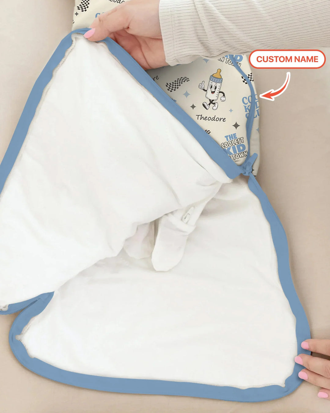 Custom Name Cool Club Daddy & Me Matching Bamboo Sleep Bag