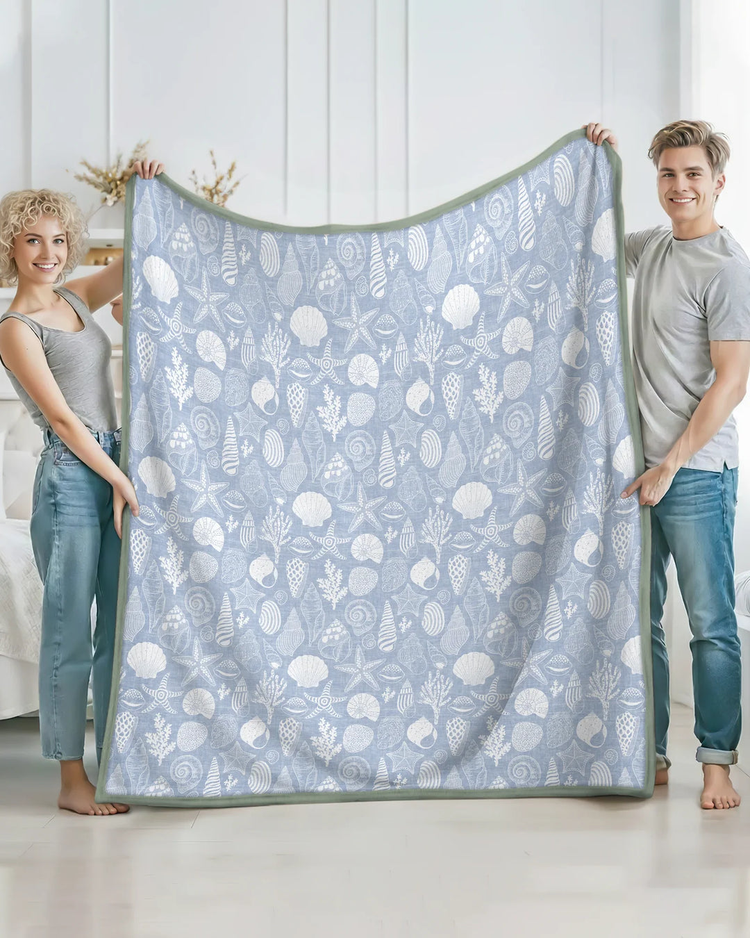 Coastal Treasures Bamboo Blanket