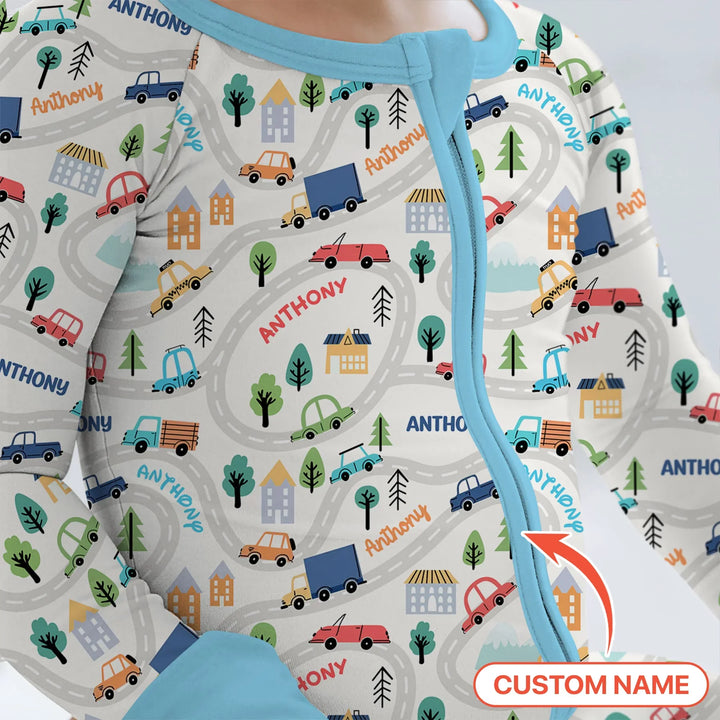 Custom Name Road Map Convertible Zippy