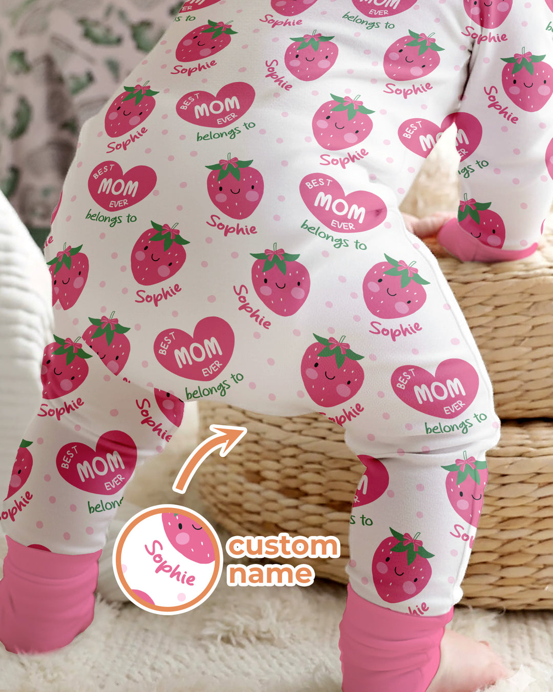 Custom Name Best Mom Ever Belongs to Bamboo Convertible Zippy