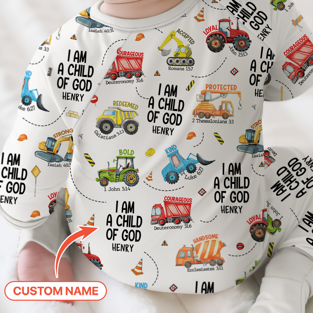 I Am A Child Of God Custom Name Convertible Zippy