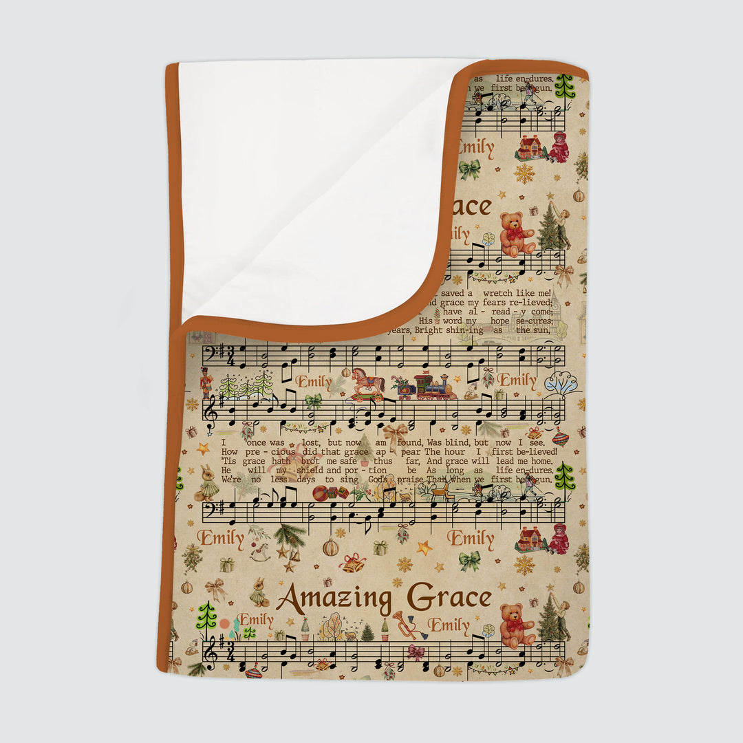 Amazing Grace Custom Name Toddler Blanket