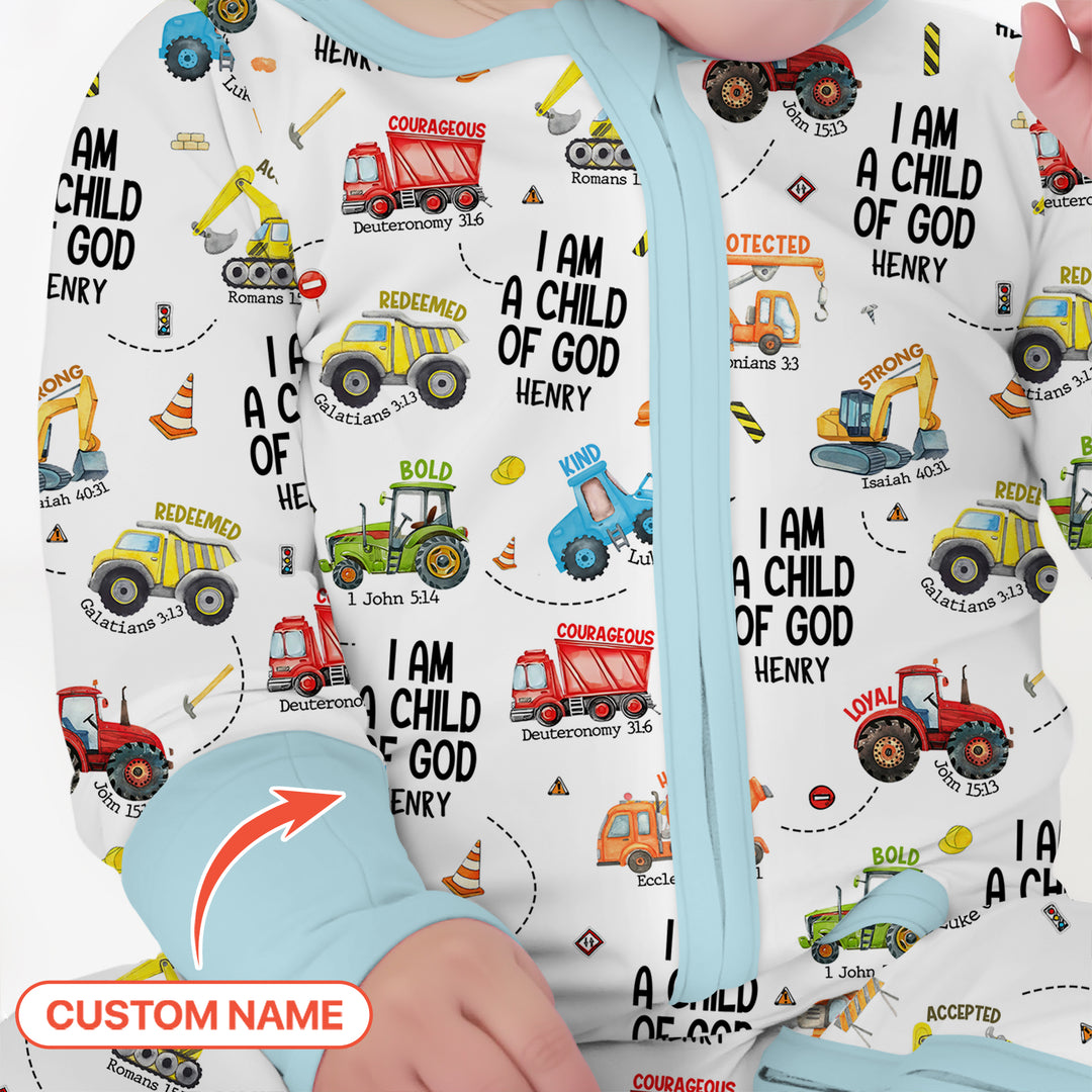 I Am A Child Of God Custom Name Convertible Zippy