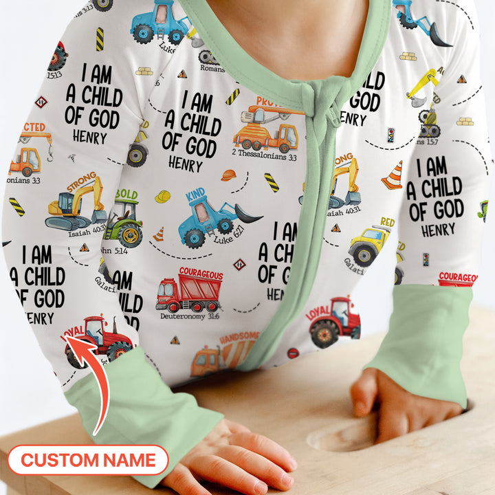 I Am A Child Of God Custom Name Convertible Zippy