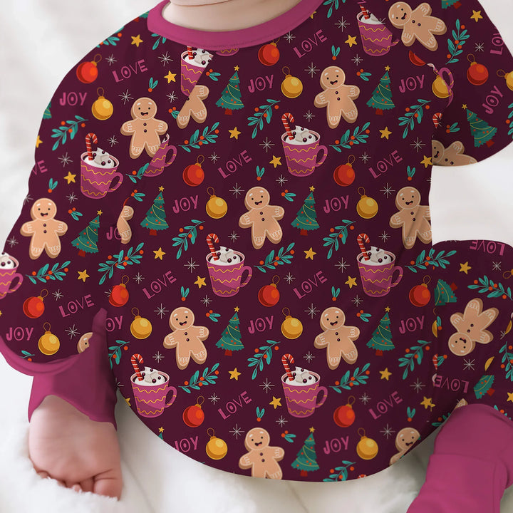 Christmas Ginger Bread Convertible Zippered Romper