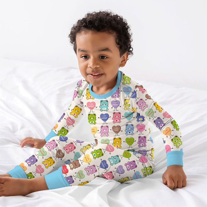 Rainbow Bears Affirmation Two Piece Long Sleeve Pajama Set