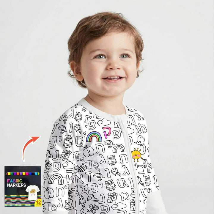 Gerippte Babykleidung mit individuellem Foto - Weich &amp; Skizzenhaft