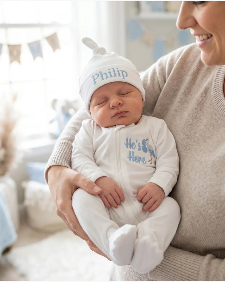 Gerippte Babykleidung mit individuellem Foto - Weich &amp; Skizzenhaft