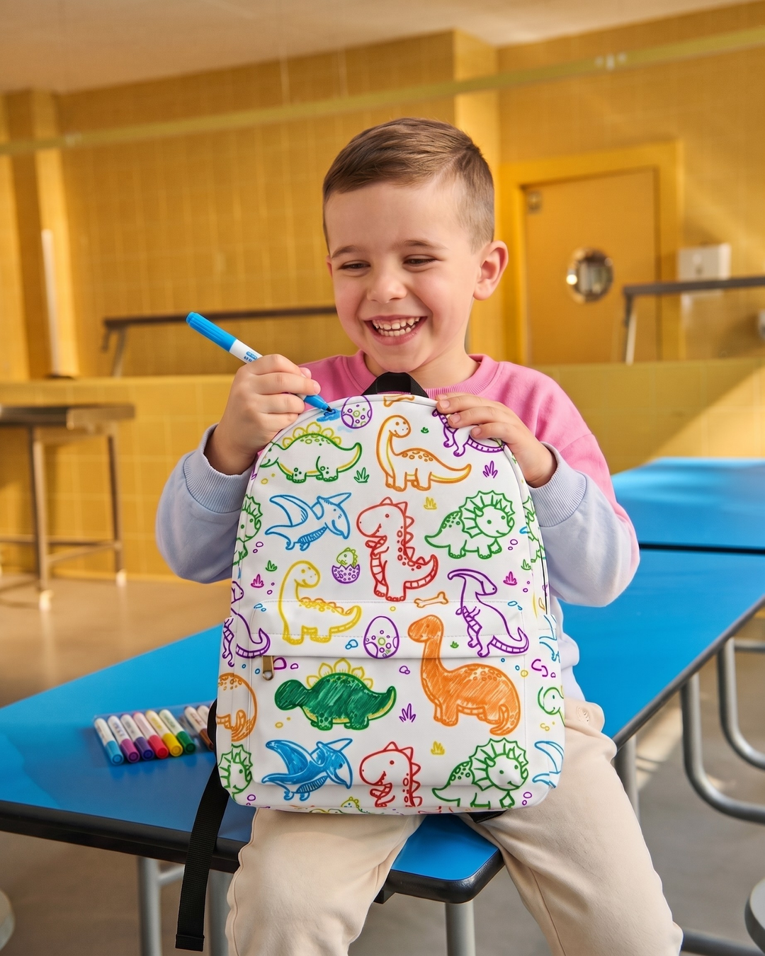 Jurassic Joy Colorable Backpack