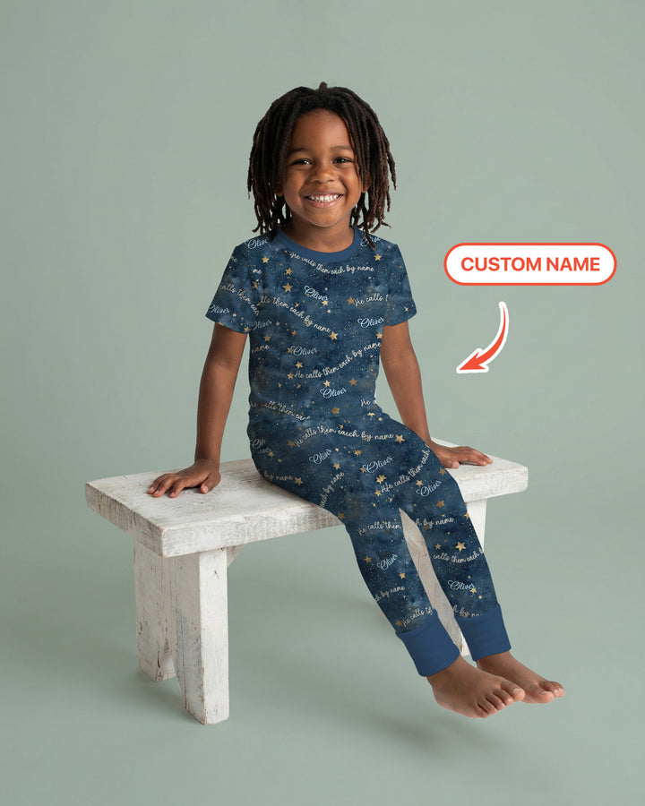 Called By Name — Personalized  Bamboo Two Piece Short Sleeve Pajama Set