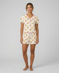 Sweet Study Capy Bamboo Women Short Sleeve Short Pajama Set