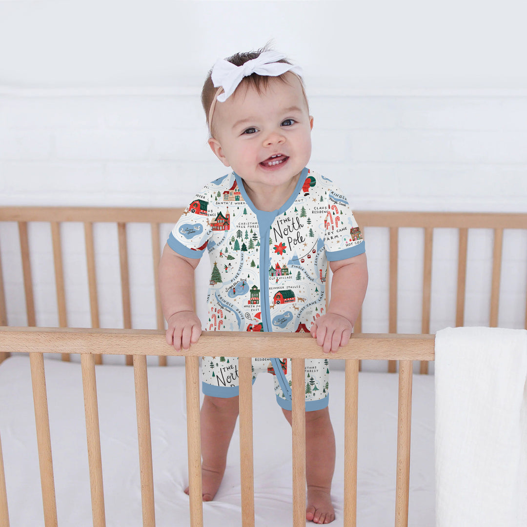 The North Pole Map Shorty Zippy , The North Pole Map Shorty Zippy - 0-3M