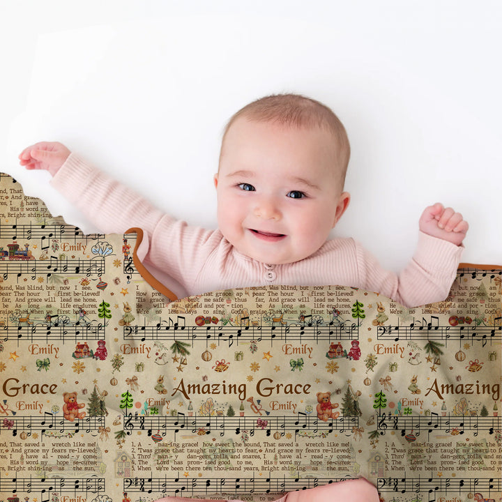 Amazing Grace Custom Name Toddler Blanket