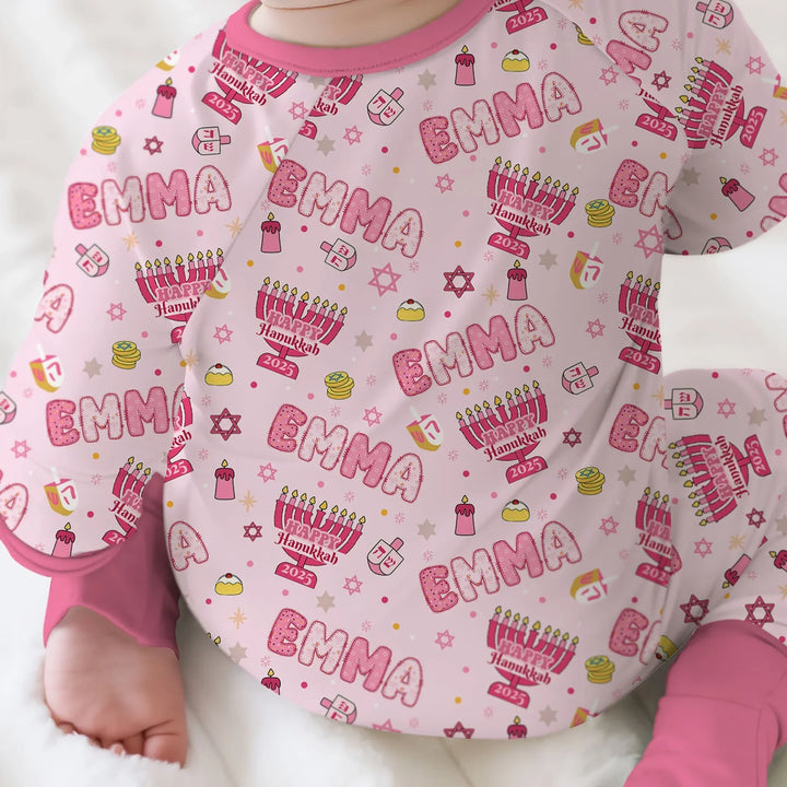 Custom name Happy Hanukkah 2025 Convertible Zippy