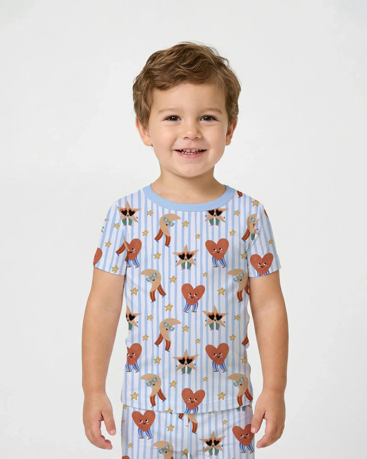Dance More Dances Bamboo Two Piece Short Sleeve Pajama Set