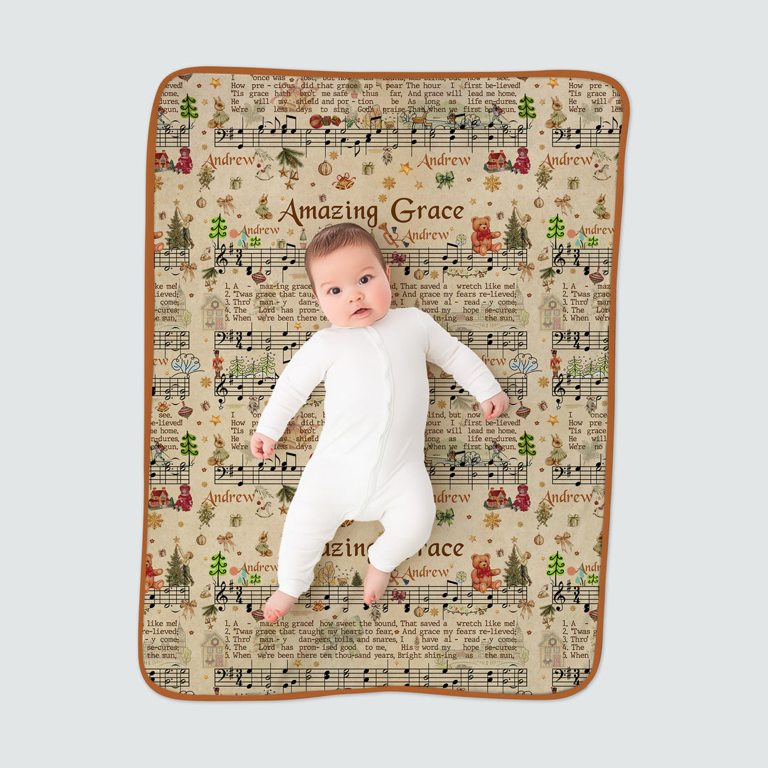 Amazing Grace Custom Name Toddler Blanket