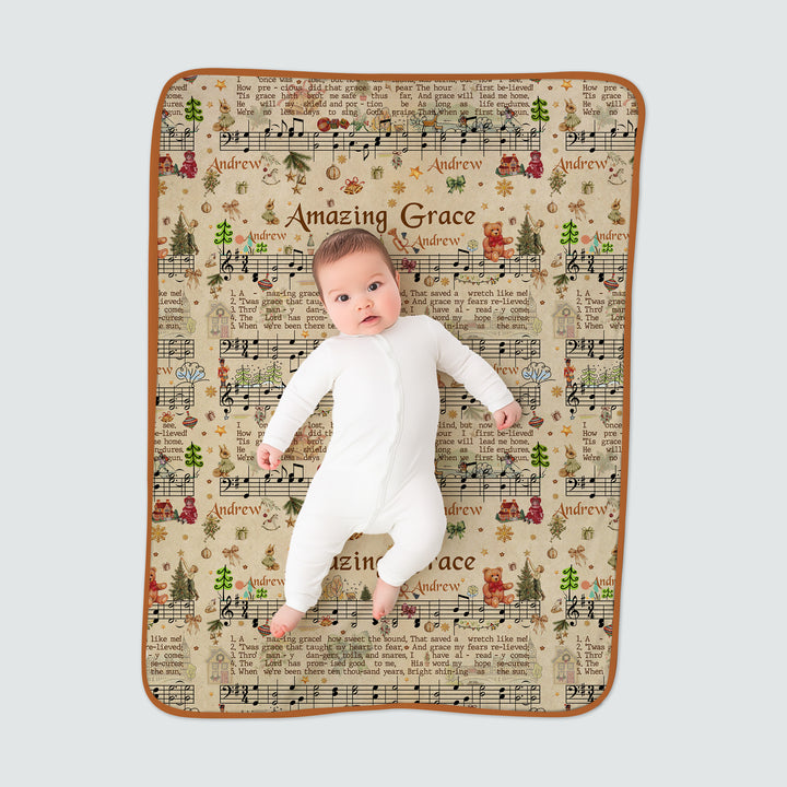 Amazing Grace Custom Name Toddler Blanket