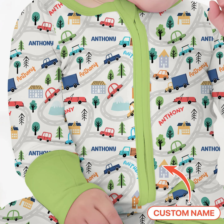 Custom Name Road Map Convertible Zippy