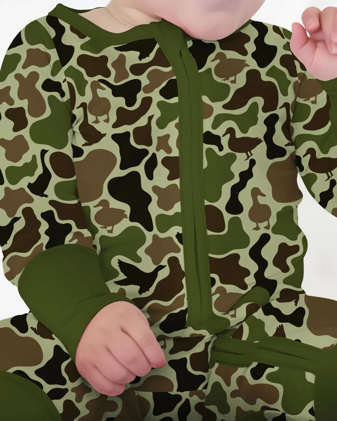 Mallard Duck Hunting Camouflage Bamboo Convertible Zippy