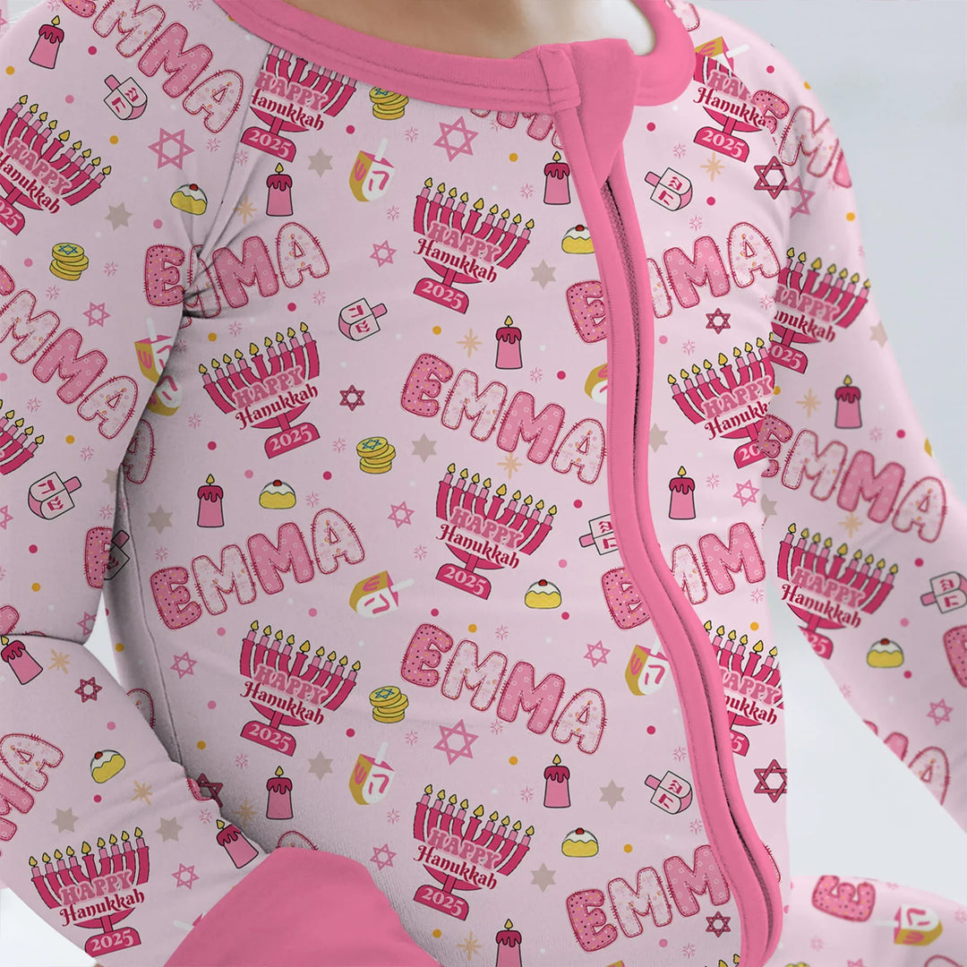 Custom name Happy Hanukkah 2025 Convertible Zippy