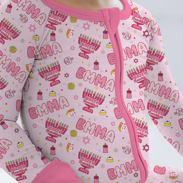 Custom name Happy Hanukkah 2025 Convertible Zippy