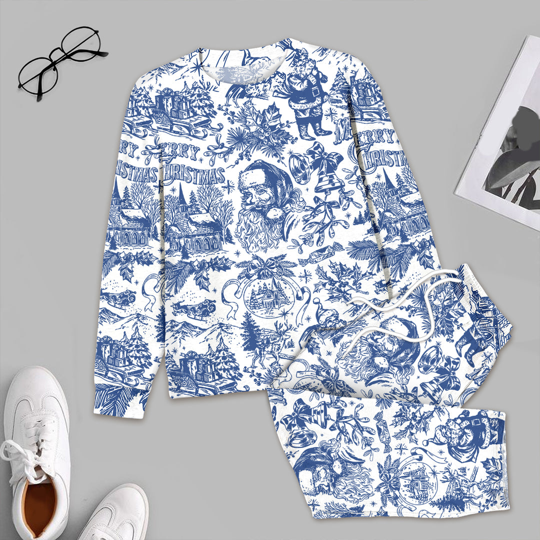Family Christmas Chinoiserie Pajama Custom Men's Pajama Set