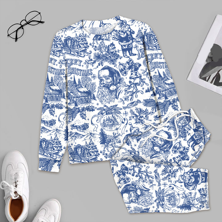 Family Christmas Chinoiserie Pajama Custom Men's Pajama Set