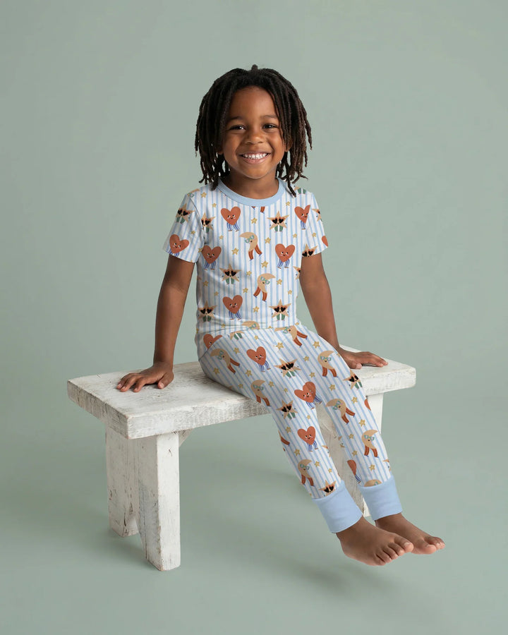 Dance More Dances Bamboo Two Piece Short Sleeve Pajama Set