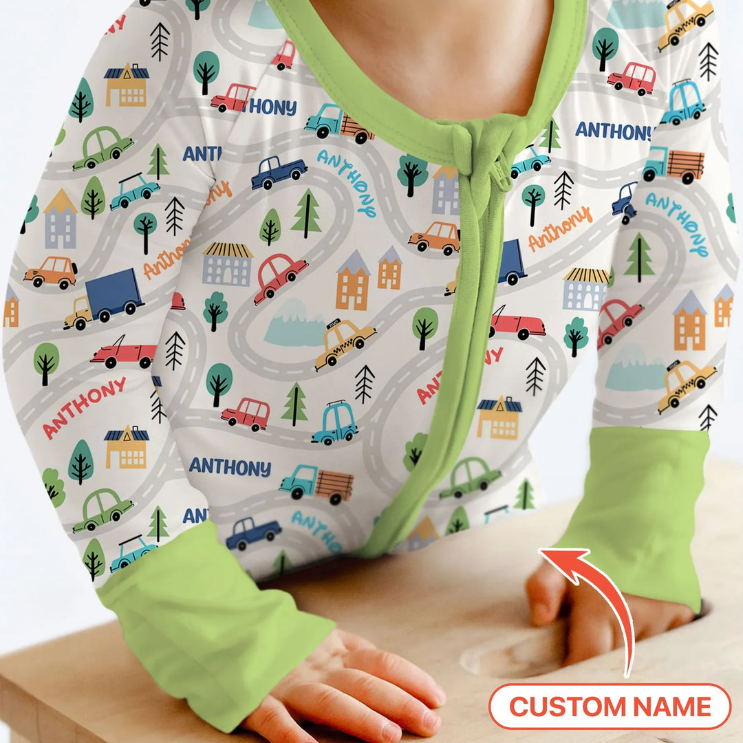 Custom Name Road Map Convertible Zippy