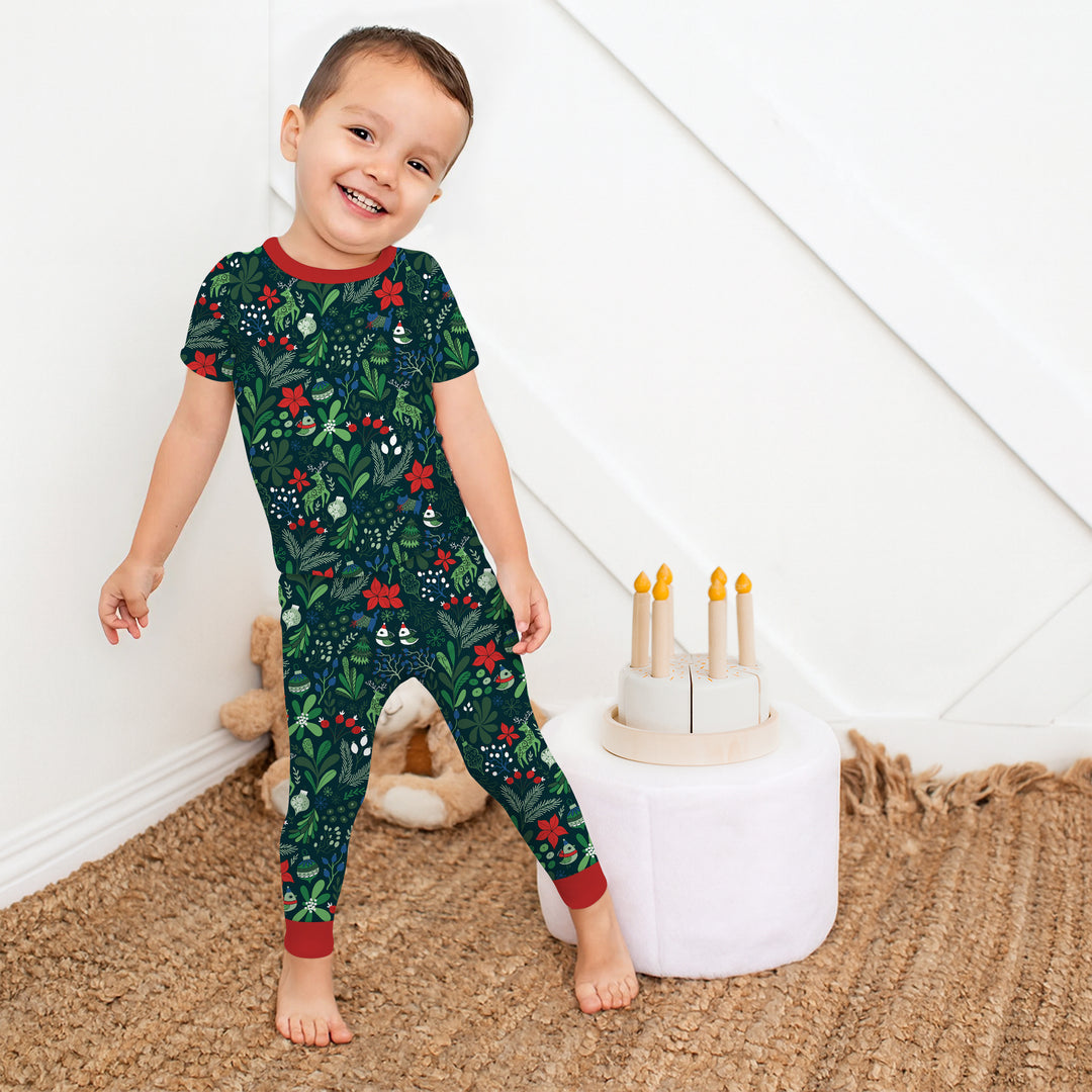 Zweiteiliges, kurzärmliges Pyjama-Set mit Marienkäfern
