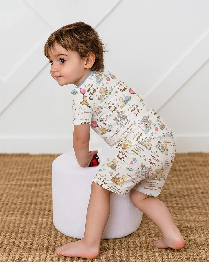 Child of God Whimsy Woodland Two Piece Short Sleeve Shorts Pajama Set