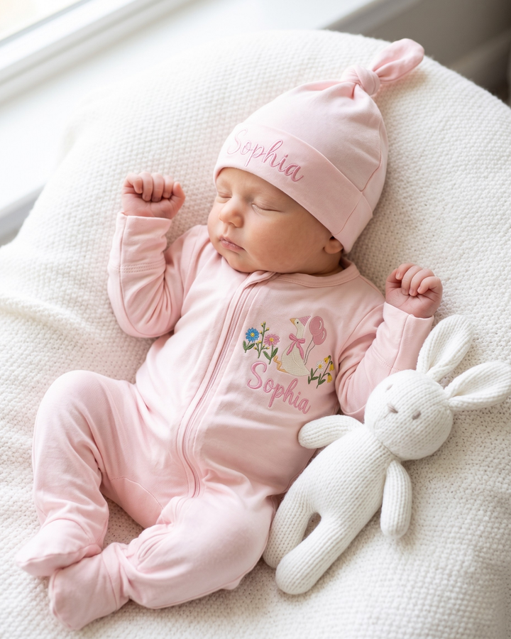 Gerippte Babykleidung mit individuellem Foto - Weich &amp; Skizzenhaft