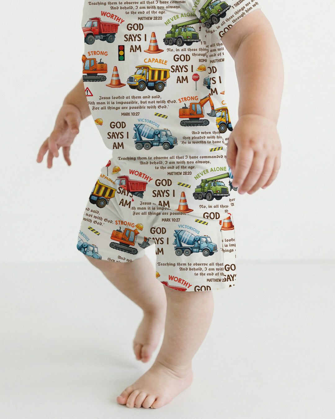 Template Zweiteiliges Pyjama-Set mit kurzen Ärmeln und Shorts