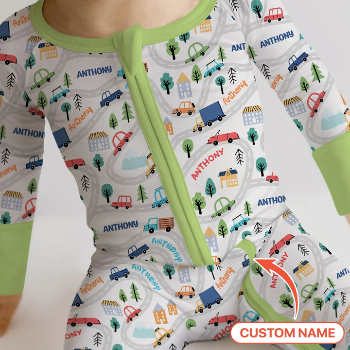 Custom Name Road Map Convertible Zippy