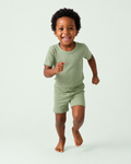 Ribbed Bamboo Two Piece Short Sleeve Pajama Set