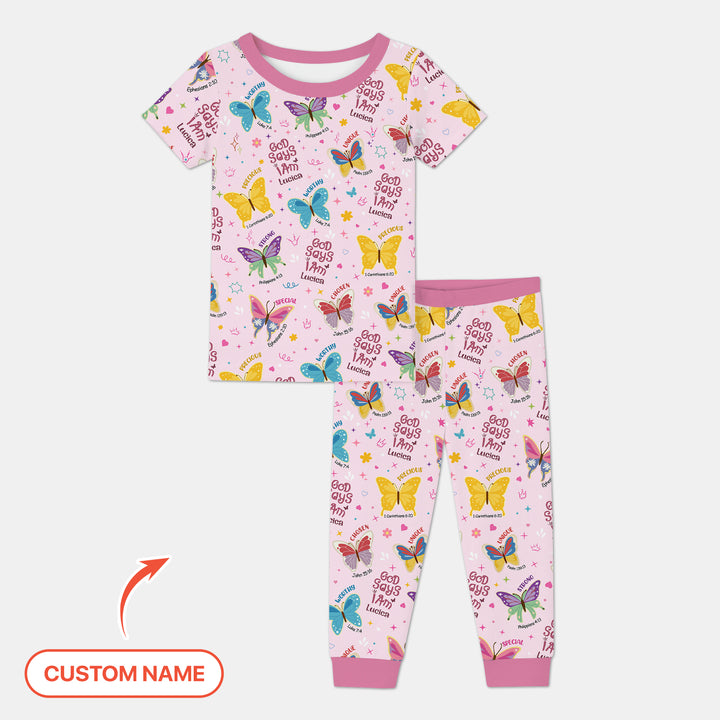 Zweiteiliges, kurzärmliges Pyjama-Set mit Marienkäfern