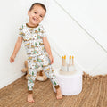 Construction Christmas Cookie Bamboo Two Piece Short Sleeve Pajama Set
