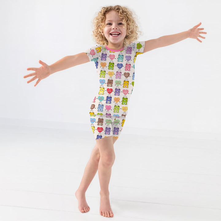 Rainbow Bears Affirmation Two Piece Short Sleeve Shorts Pajama Set