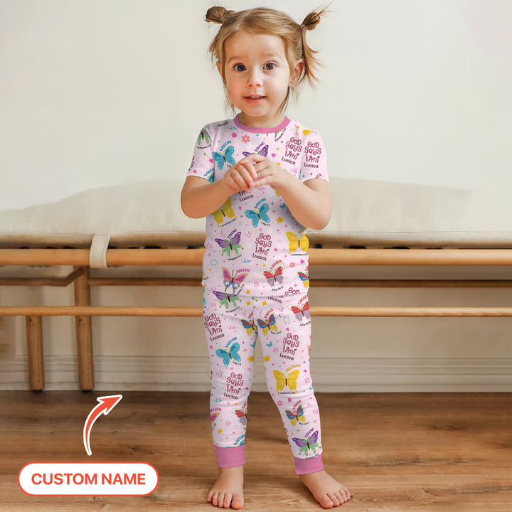 Zweiteiliges, kurzärmliges Pyjama-Set mit Marienkäfern