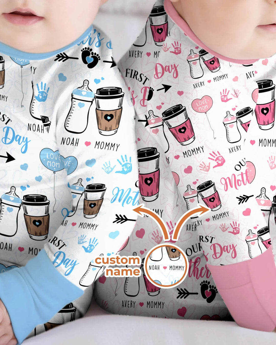 Custom Name First Mother's Day Drink Bamboo Convertible Zippy