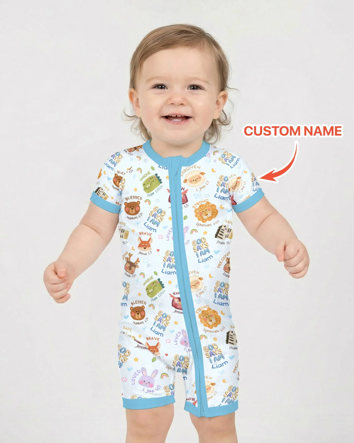God Says I Am — Little Flock Custom Name Shorty Zippy