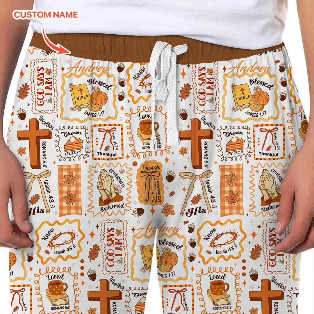 Custom Name I Am Thankful For Jesus Men's Pajama Set , Custom Name I Am Thankful For Jesus Men's Pajama Set - Only Shirt / XS